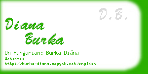 diana burka business card